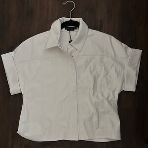 Alice + Olivia Classic Cream Shirt